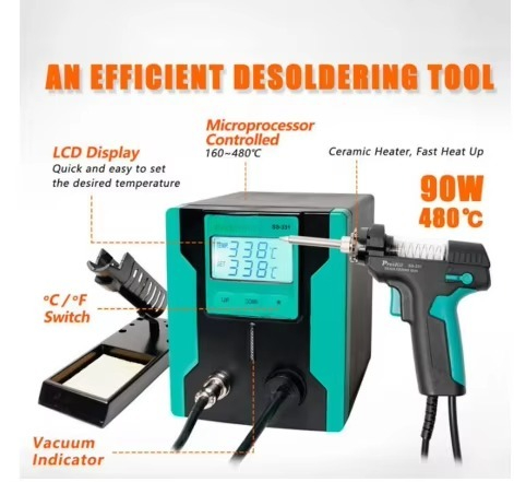 ESD Güvenli SS-331H Dijital El - Desoldering Gun Vacuum Electric incelemesi ve fiyatı